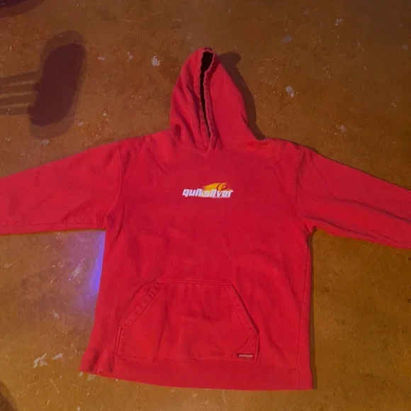Vintage Quiksilver Bold Red Hoodie - Picture 7 of 7